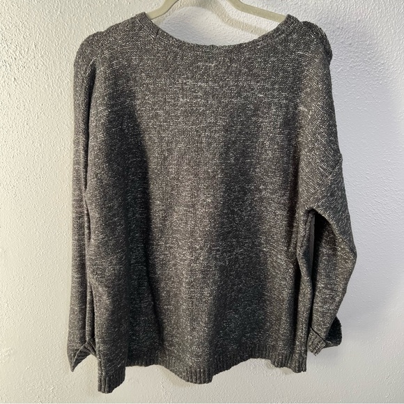 J. Jill Pure Jill Heathered gray sweater size med - Picture 4 of 7